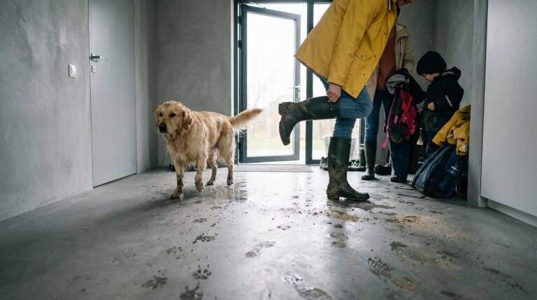 Mikrocement w przedpokoju i wiatrołapie: wytrzymałość na piasek i błoto