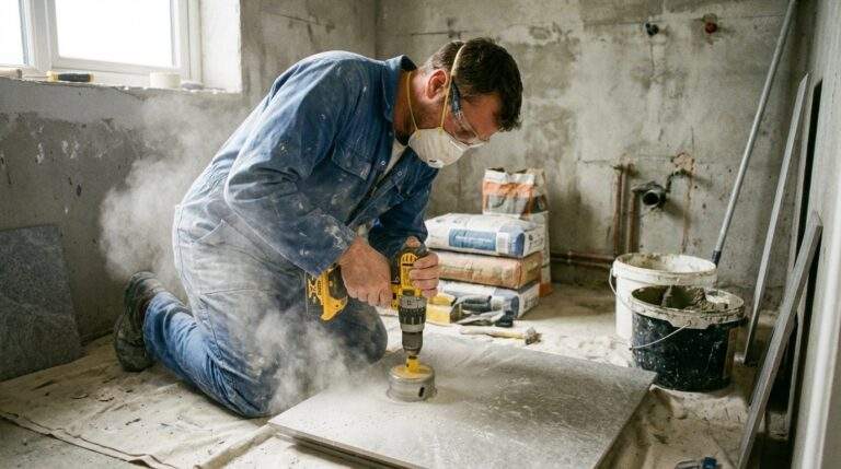 Jak zrobić duży otwór w płytce pod gniazdko?