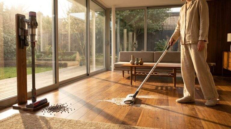 A wide-angle shot of a sun-drenched