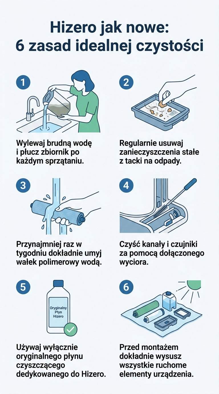 Infografika: Jak czyscić Hizero? Poradnik pani domu