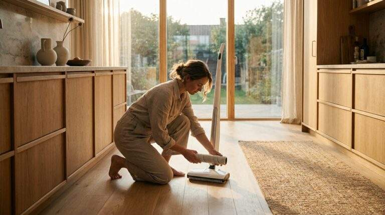 wide shot of a bright