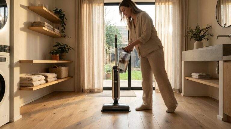 wide shot in a sun-drenched